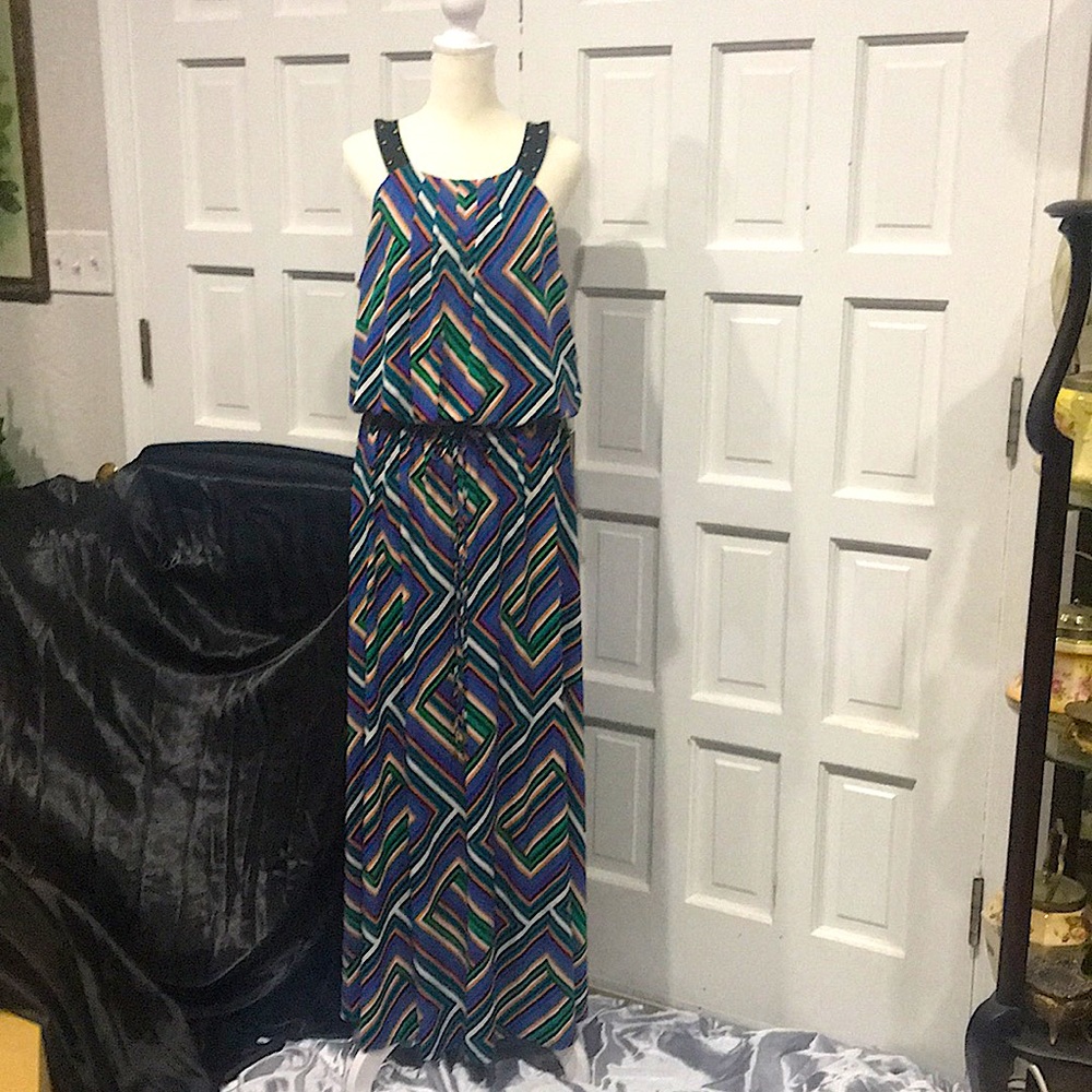 NWOT Calvin Klein Cute, Colorful Large Maxi Dress